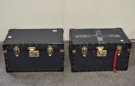 Two storage travelling boxes,