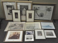 A collection of various 19th and 20th century prints,
