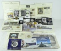 A collection of proof coins,