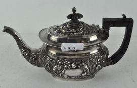 An Edwardian silver batchelors teapot,