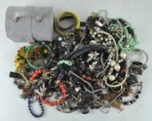 A selection of assorted costume jewellery,