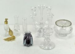 A collection of cut glassware,