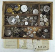 Assorted watch movements and parts
