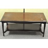 A vintage 1970's coffee table of rectangular form,