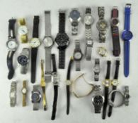 A mixture of assorted wristwatches,