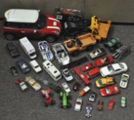 A collection of model vehicles, including remote controlled examples,