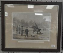 An early 20th century print titled "A sketch in Symons Paddock", framed and glazed,