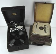 An 20th century HMV gramophone in case,