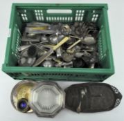 A selection of silver plate, including cutlery,