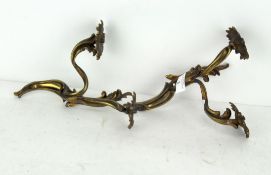 A pair of floral two sconce wall brackets,