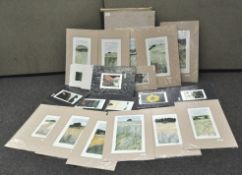 A collection of watercolours by Sam Williams, in folio, predominately landscapes,