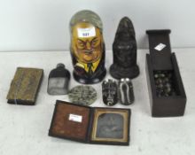 A selection of various collectables, to include a Daguerrot type Russian doll,