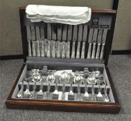 An Arthur Price canteen of silver plated cutlery, eight place,