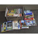 A box of vintage Football programmes, predominantly from the 1970's, including Leeds United,