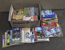 A box of vintage Football programmes, predominantly from the 1970's, including Leeds United,