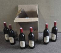 A box of six bottles of 'Domaine de la Houssais', Gamay 1997 red wine, 75cl, 12% Vol.
