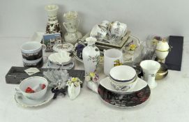 A collection of assorted ceramic and glassware,