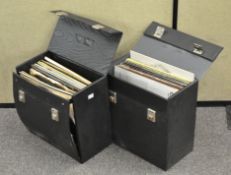 A collection of assorted vinyl records,