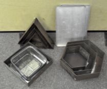 A collection of vintage cake tins,