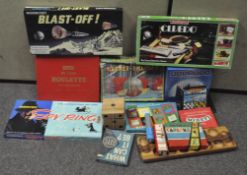 A collection of vintage board games, including Lexicon,
