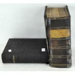 Two late 19th century leather bound family Bibles