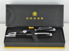 A pair of Cross pens, one fountain and one ballpoint,