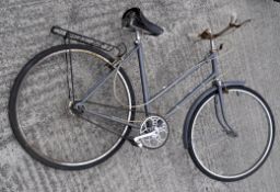 A vintage BSA bicycle with grey frame