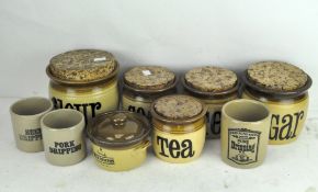 An assortment of T G Green pottery, including "Granville" pattern, "Tea", "Sugar" pots,