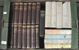 A collection of Charles Dickens books, hardback, together with other books