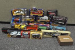 A collection of die Cast vehicles, including Corgi Peugeot 205, BMW 325,