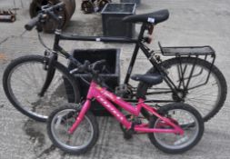 A child's Ridge back Melody bicycle and an adult's Claude Butler bicycle