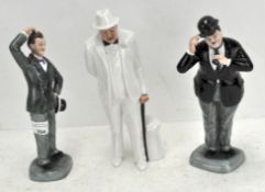 Three Royal Doulton ceramic figures, comprising; limited edition Oliver Hardy HN 2775,