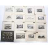 A collection of antique prints and lithographs with London views, mounted and un-framed,