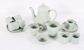 A Spode 'Flemish Green' coffee service, comprising coffee pot and cover, two jugs,