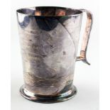 A mid century silver tankard, awarded in 1946