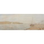 Late 19th/early 20th Century School, large watercolour of sailing boats,