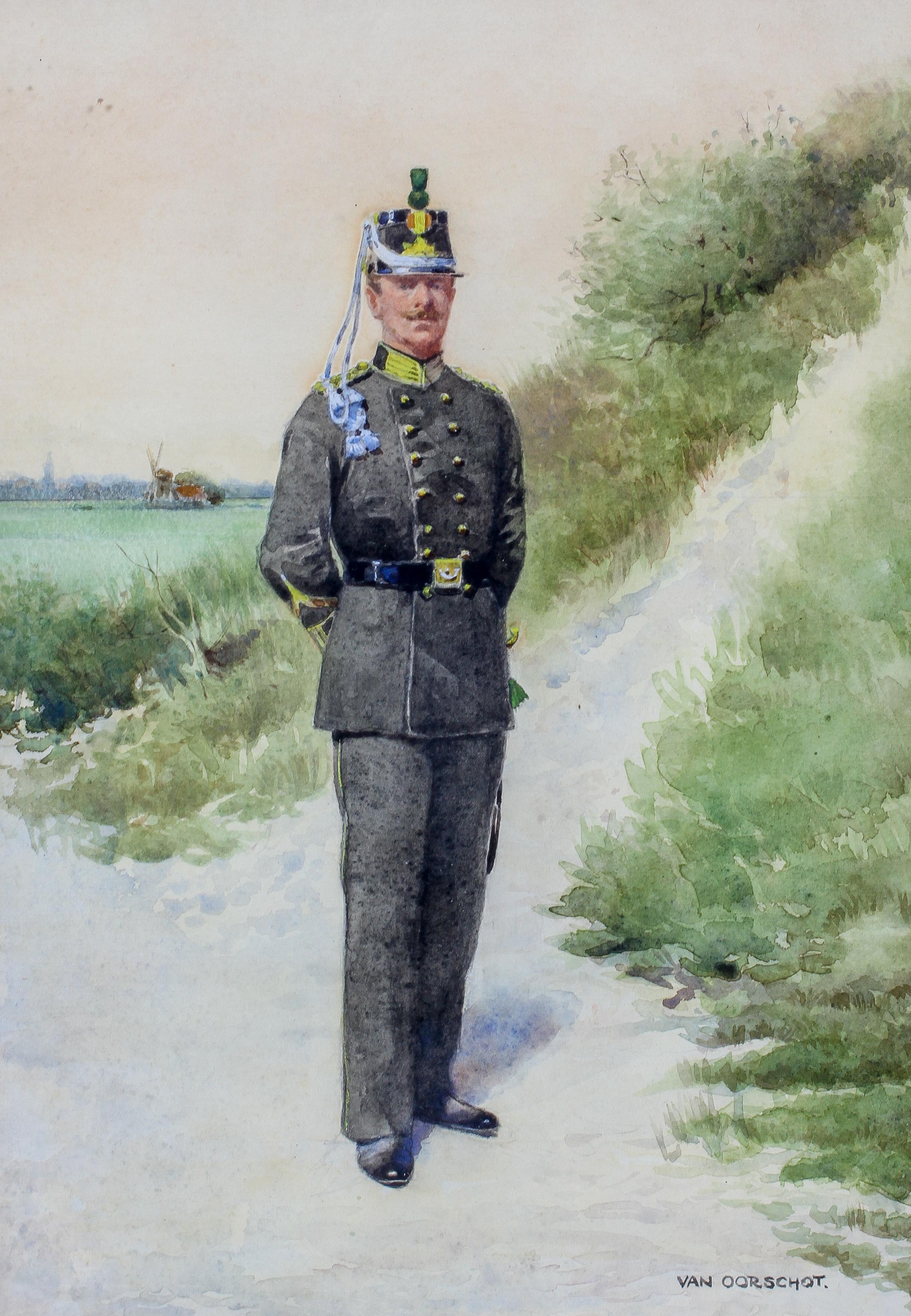 Major General JW Van Oorschot, Two portraits of soldiers from the Army of the Netherlands, - Image 2 of 3