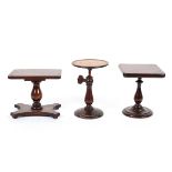 Three mahogany miniature or apprentice pieces,