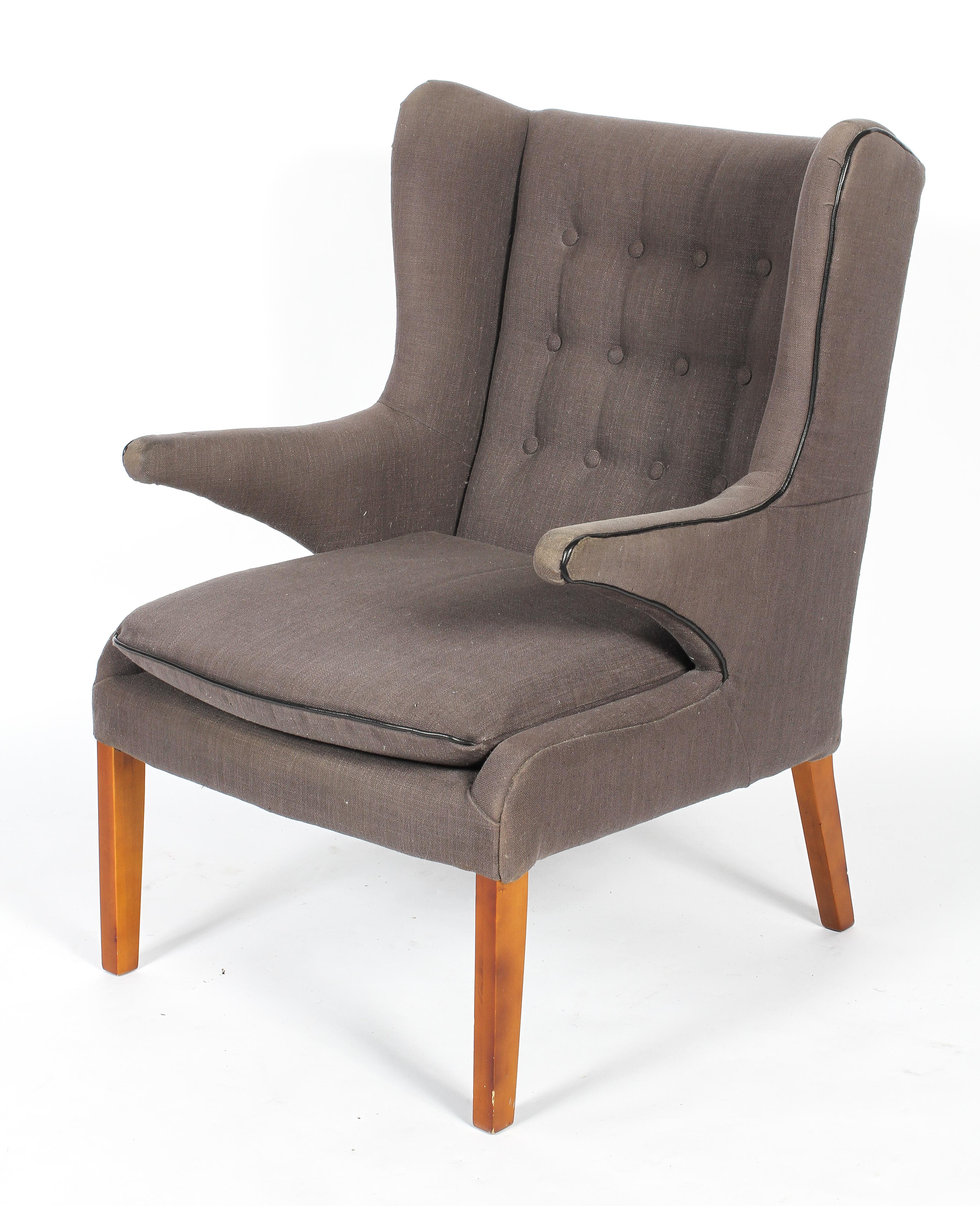 A contemporary lounge chair/armchair, in the manner of Hans Wegner Papa Bear chair,