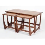 A G-Plan nest of three teak tables,