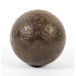 An English cannon ball, believed to be from the Civil War,
