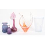 A collection of Mdina and coloured glass, circa 1960s and later,