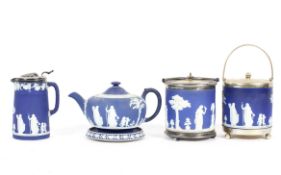 A collection of Wedgwood Jasperware items, late 19th century and later, impressed marks,
