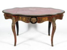 A French gilt-metal mounted Boulle work desk, late 19th century,