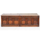 A Victorian Gothic Revival two-piece coffer set,