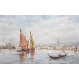 Early 20th century School, oil on canvas, Venetian Grand Canal view, framed, 39.5 cm x 24.