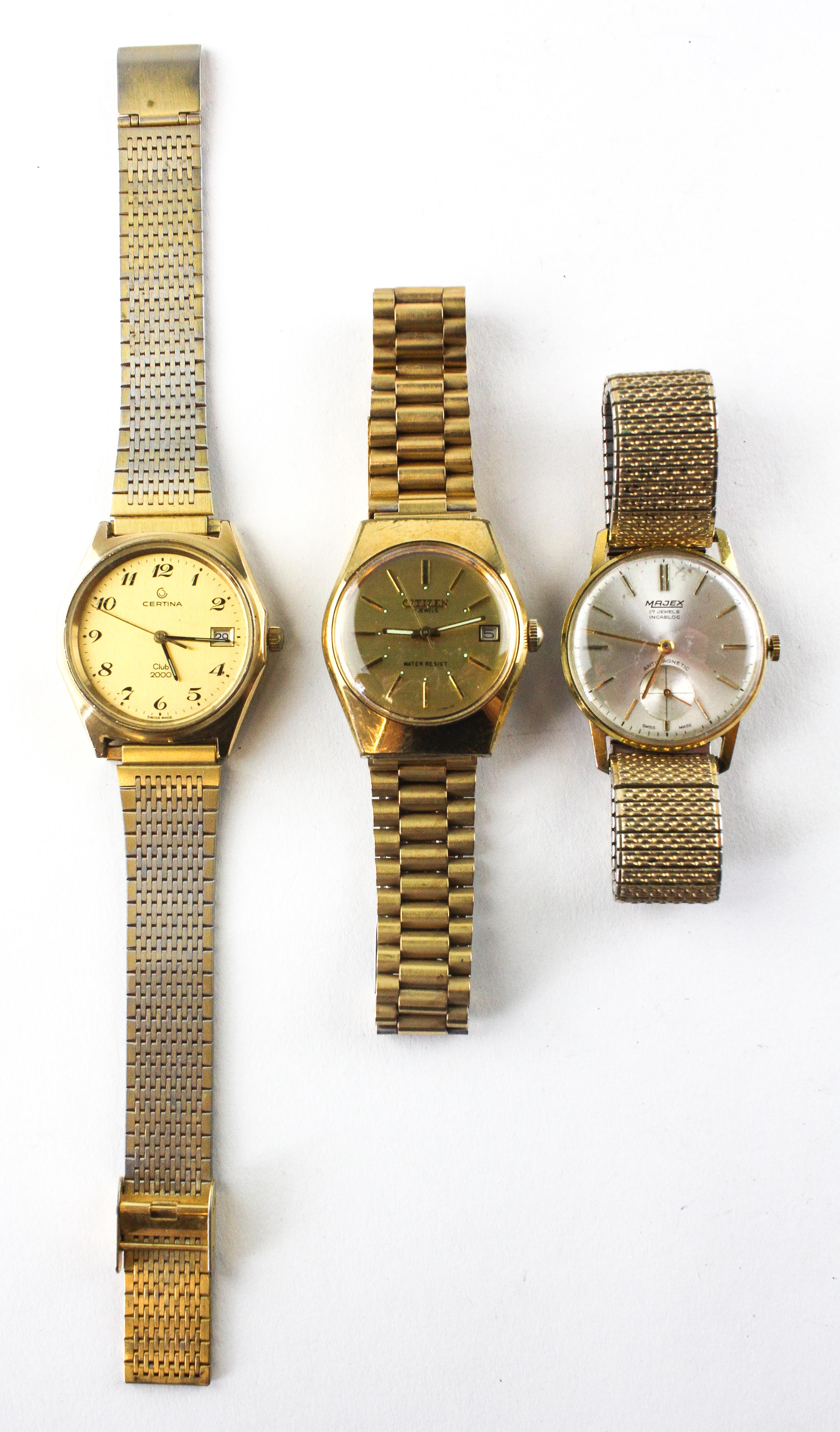 A collection of three gold plated manual wind bracelet wristwatches - Image 2 of 3