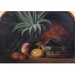 Early 20th Century School, oil on canvas, Still Life with Pineapple, in giltwood frame,