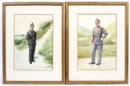 Major General JW Van Oorschot, Two portraits of soldiers from the Army of the Netherlands,