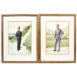 Major General JW Van Oorschot, Two portraits of soldiers from the Army of the Netherlands,